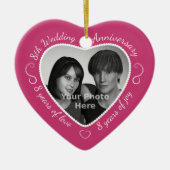 8th Wedding Jubileum Foto Keramisch Ornament (Voorkant)