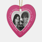 8th Wedding Jubileum Foto Keramisch Ornament (Links)
