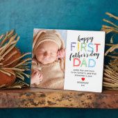 8x10 1ste Vaderdag Fotoplaque Fotoplaat (Zijkant)