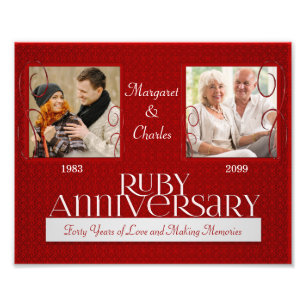 8x10 40e Annivsersaire Ruby Collage photo