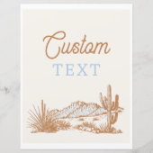 8x10 Aangepast Western teken (Voorkant)