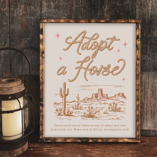 8x10 Adoptie van een Paard Bord