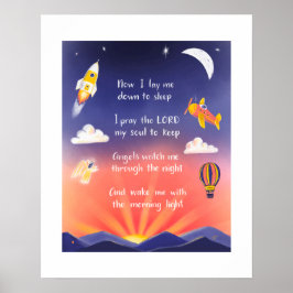 8x10 Afdruk - Nachtelijk Gebed van het Kind Poster