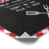 8x10 Backyard BBQ Birthday Burger Bar Teken Poster (Hoek)