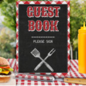 8x10 Backyard BBQ Birthday Guest Book Table Sign Poster