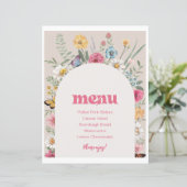 8x10 bedrukte Wildflower Menu Sign (Staand voorkant)