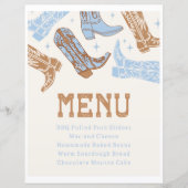 8x10 Bewerkbaar Western menuteken (Voorkant)