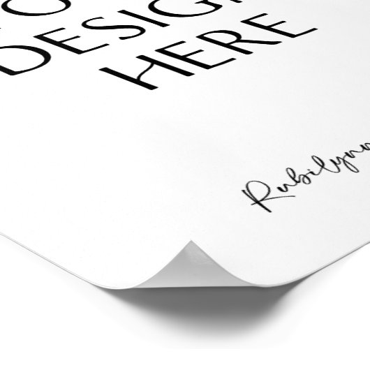 8x10 "Custom Sign Printing, Upload uw eigen ontwer Poster (Hoek)