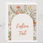 8x10 Custom Wildflower Party Sign (Voorkant)