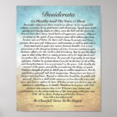 8x10 Desiderata Poem en andere formaten! Poster (Voorkant)