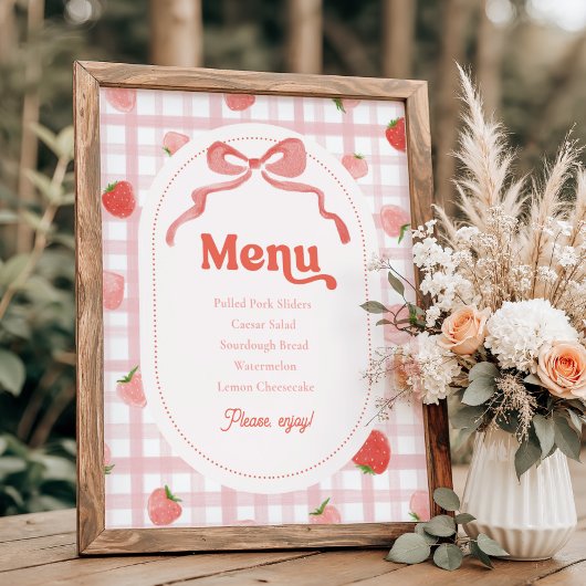 8x10 Inch Berry Menu Sign