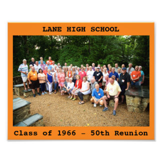 8x10-inch LHS Reunion foto met tekst Foto Afdruk