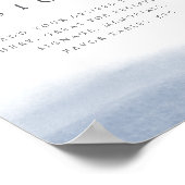 8x10 Kust Waterverf Custom Wedding Sign Poster (Hoek)