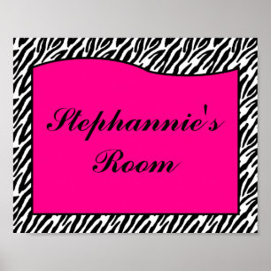 8x10-naam Wall Art Hot Pink Zebra Animal Print