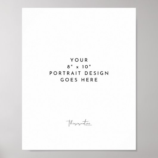 8x10" Portret Verticale Template Poster (Voorkant)