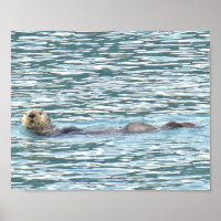 8x10 Poster Paper (Matte) of otter