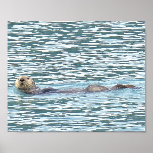 8x10 Poster papier (Matte) van otter (Voorkant)