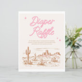 8x10 Roze Western Luier Raffle Bord (Staand voorkant)