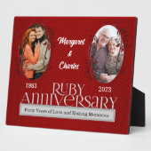 8x10 Ruby 40th Wedding Anniversary Two Photo Fotoplaat (Zijkant)