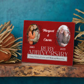 8x10 Ruby 40th Wedding Anniversary Two Photo Fotoplaat (Zijkant)