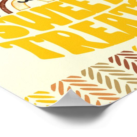 8x10 Sweets Boho Woodland Beer Verjaardags Dessert Poster (Hoek)