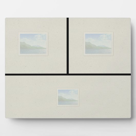 8x10 tablet Plaque - 3 Afbeeldingen onder pano Fotoplaat (Voorkant)