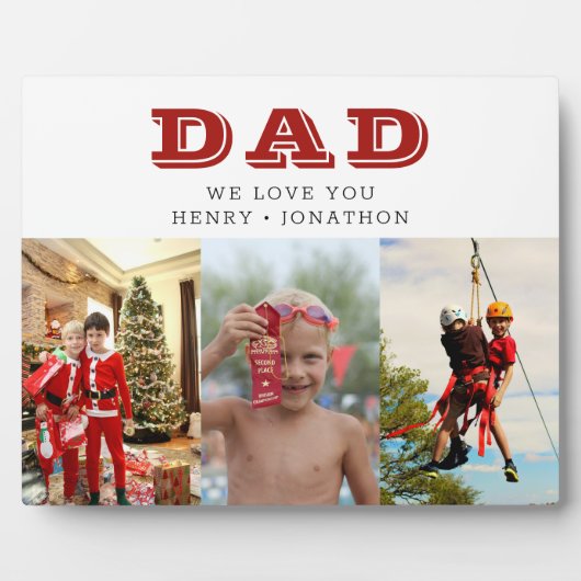 8x10 vaders Dag Kinder Foto Collage Fotoplaat (Voorkant)