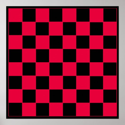 8x8 Checkers LABEL Board (1-1/4-inch koelkast magn Poster (Voorkant)