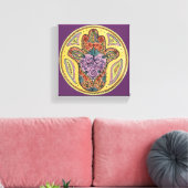 8x8 Hamsa Mandala - Impression en toile étirée Pre (Insitu(Salon))