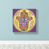 8x8 Hamsa Mandala - Impression en toile étirée Pre (Insitu (Plancher de Bois))