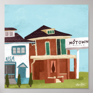 8x8 Motown afdrukken Poster