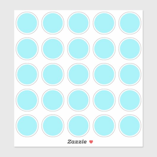 8x8 vel van (25) 1,5" ronde cirkels - Sjabloon Sticker (Vel)