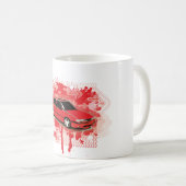 9000 rouge aérien, tasse grunge de style (Devant droit)