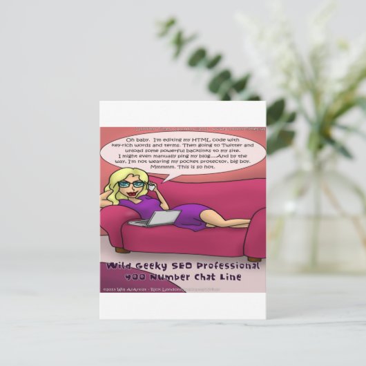 900 Aantal Geeky SEO-meisjes Gone Briefkaart (Staand voorkant)