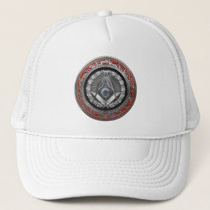 [900] Master Mason - Silver Square & Compass Trucker Pet