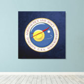 [900] NASA-embleem [3D] Canvas Afdruk (Insitu (Houten vloer))
