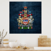 [900] Wapen van Canada [3D] Poster (Keuken)