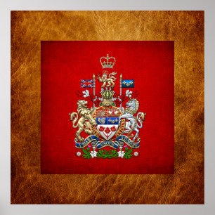 [900] Wapen van Canada [3D] Poster