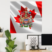 [900] Wapen van Canada [3D] Poster (Thuiskantoor)