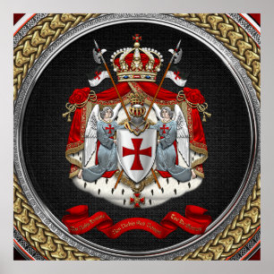 [901] Knachten Templar Coat of Arms Poster