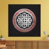 [901] Sacred Celtic Silver Knot Cross Canvas Afdruk (Insitu (Woonkamer))
