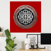 [901] Sacred Celtic Silver Knot Cross Poster (Thuiskantoor)