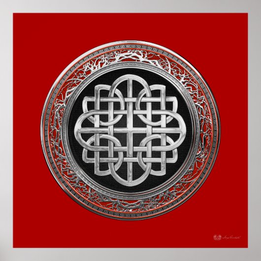 [901] Sacred Celtic Silver Knot Cross Poster (Voorkant)