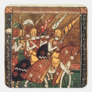 9084 f.20v: Knachten op de terugslag Vierkante Sticker