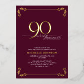 90 ans et Fabuleux Faire-part de naissance calligr (Recto)