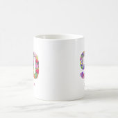 90 ans fête de fête floral design mug (Centre)