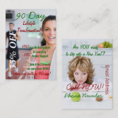 90-daagse levensstijltransformatie 2 visitekaartje (Voorkant / Achterkant)