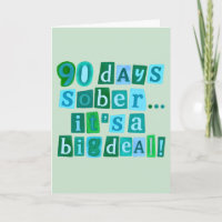 90 dagen nuchter kaart met envelop 5x7