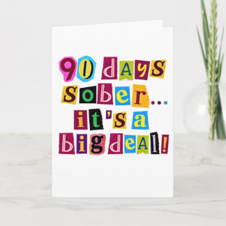 90 dagen nuchter kaart met envelop 5x7