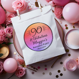 90 en Fabulous 90ste verjaardagsfeestje  Bedankzakje